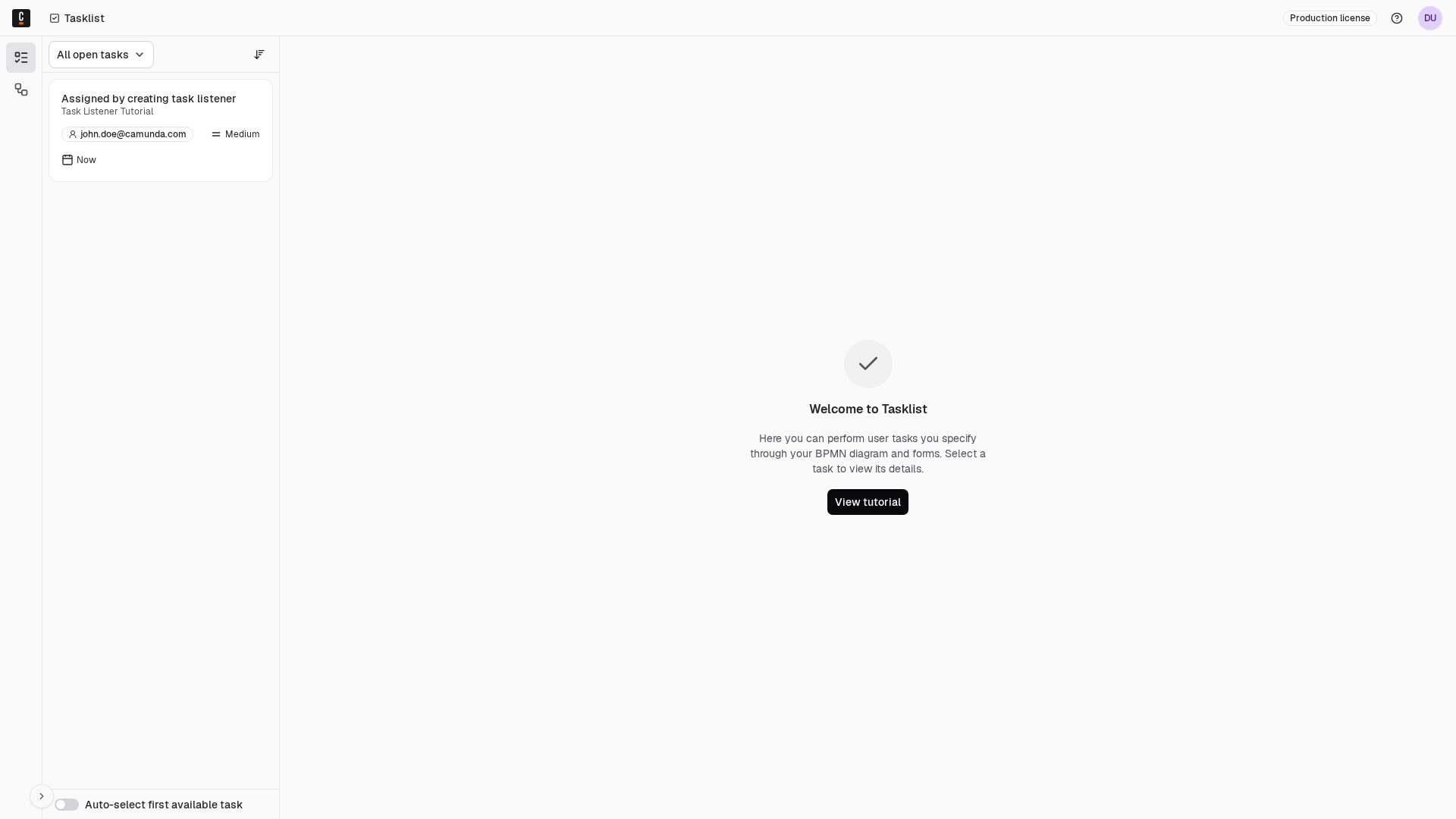 Task is assigned in Tasklist