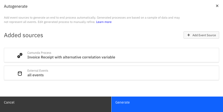 Autogenerate a process