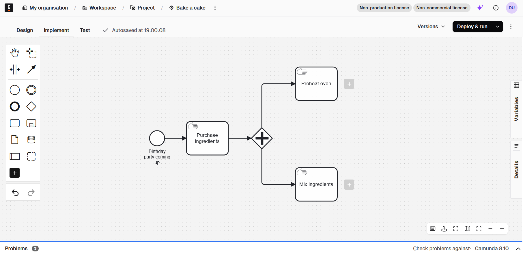 baking a cake bpmn sample
