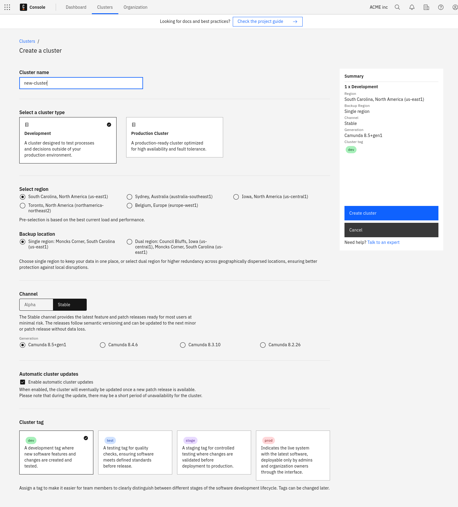 cluster-creating-modal