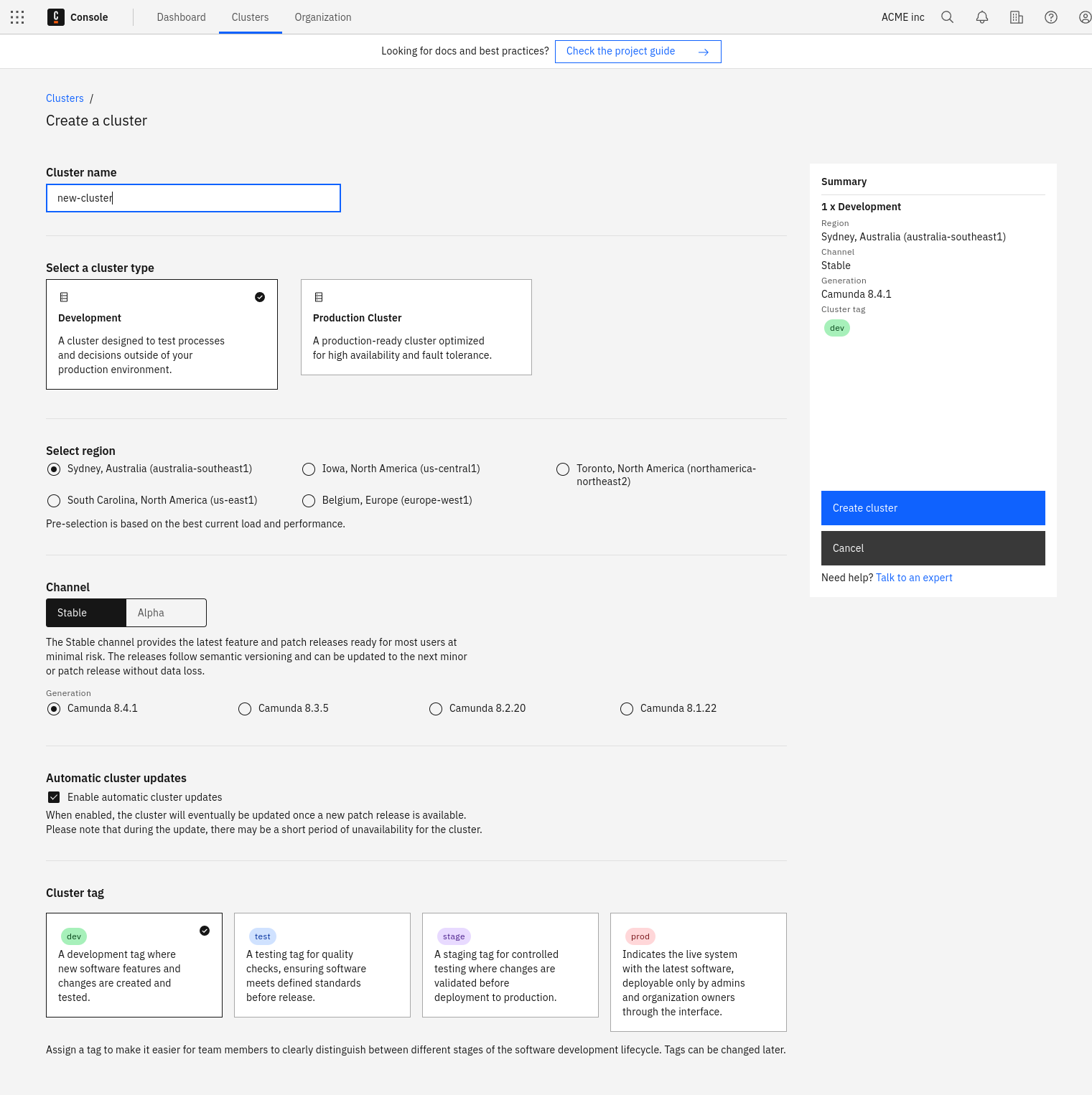 cluster-creating-modal