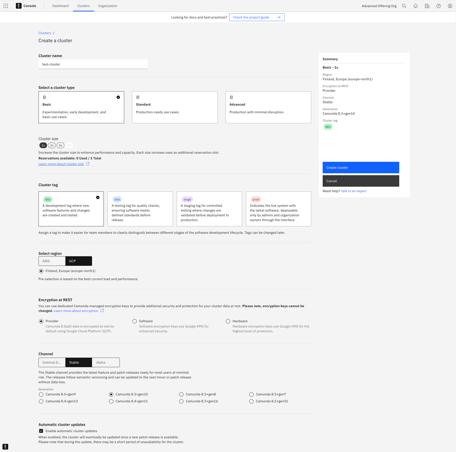 cluster-creating-modal