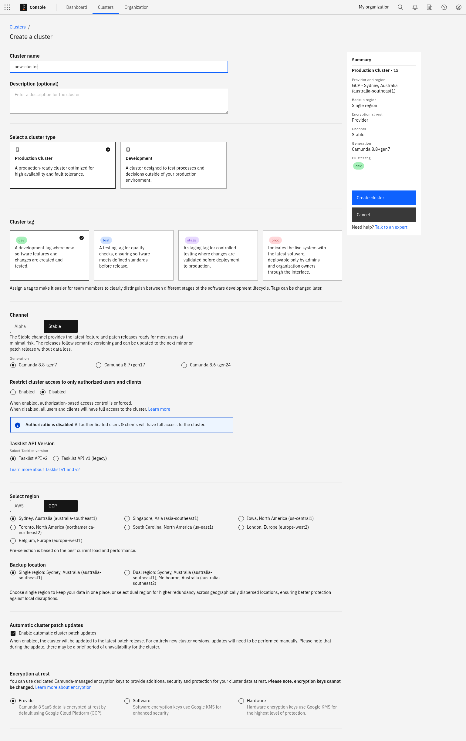 cluster-creating-modal