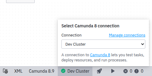 Dev connection connected