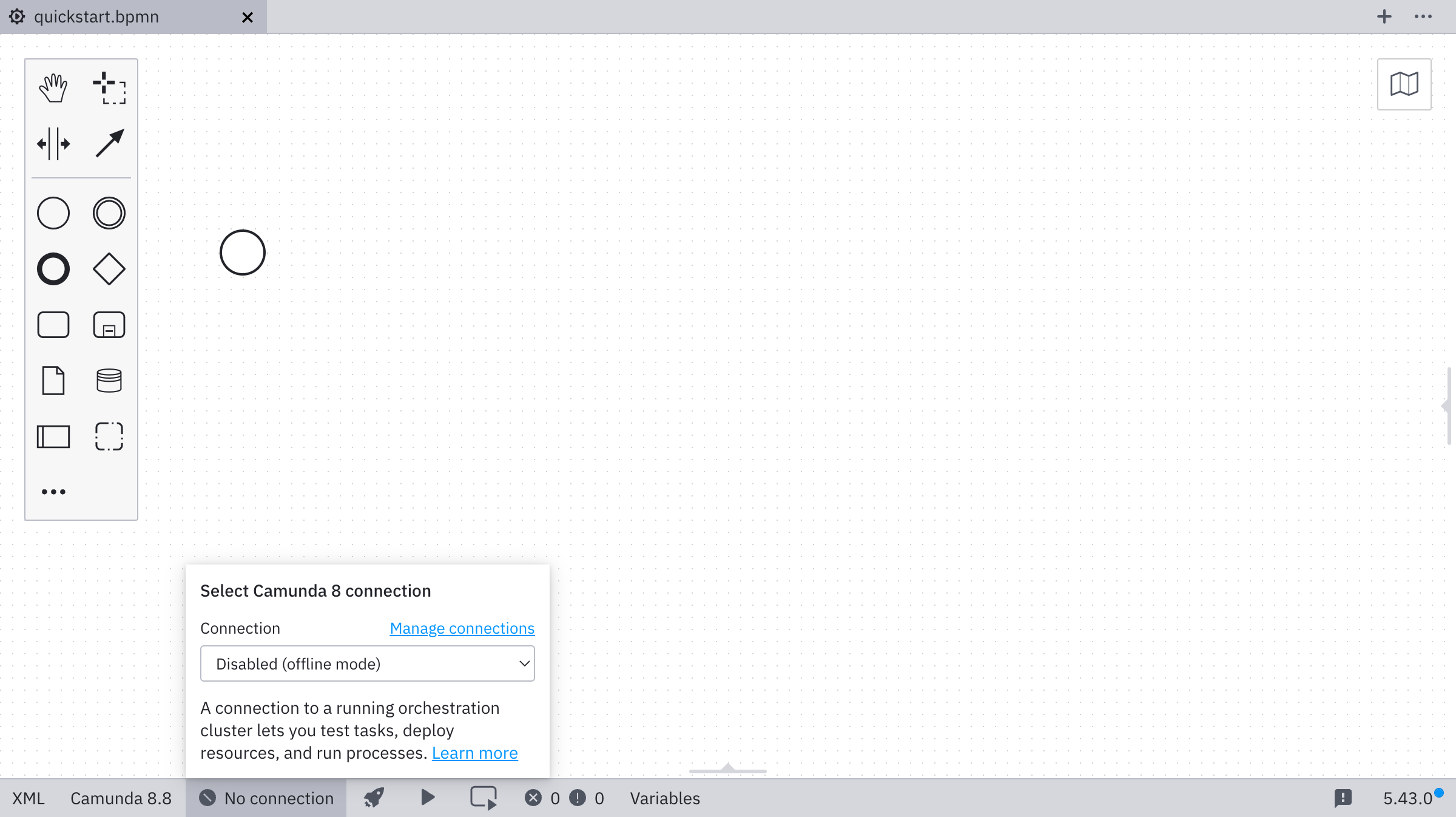 Connection manager is opened