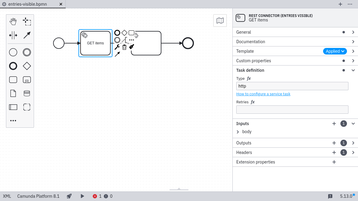 Display default entries