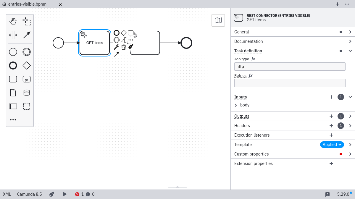 Display default entries