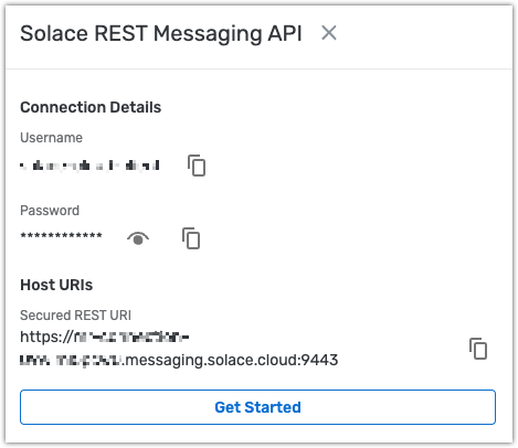 FQDN of the AEM REST messaging API
