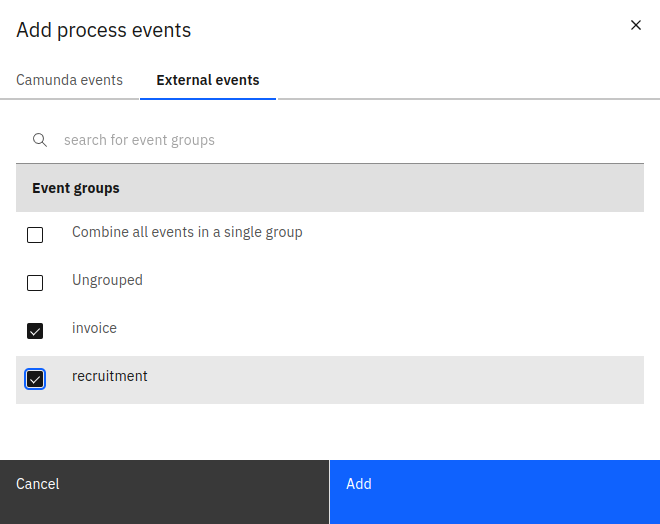 Selecting External Events