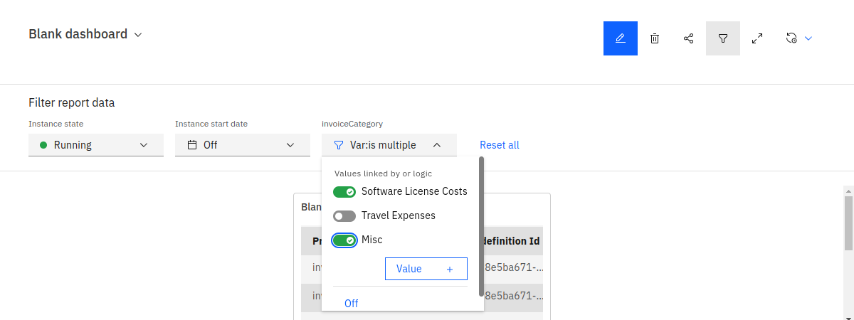 filters in view mode