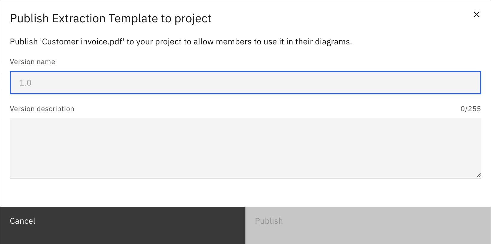 Validate extraction screen