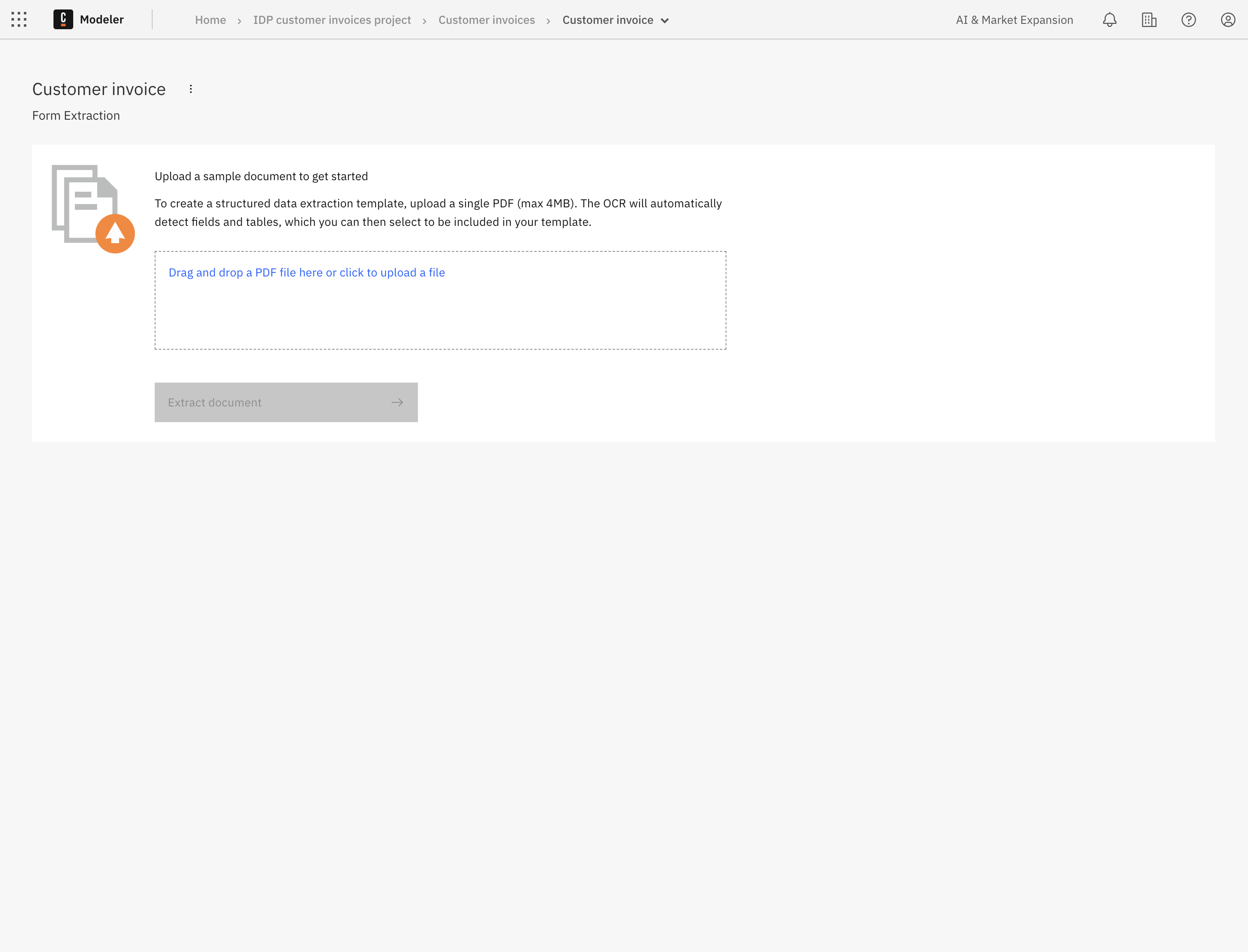 upload a sample document