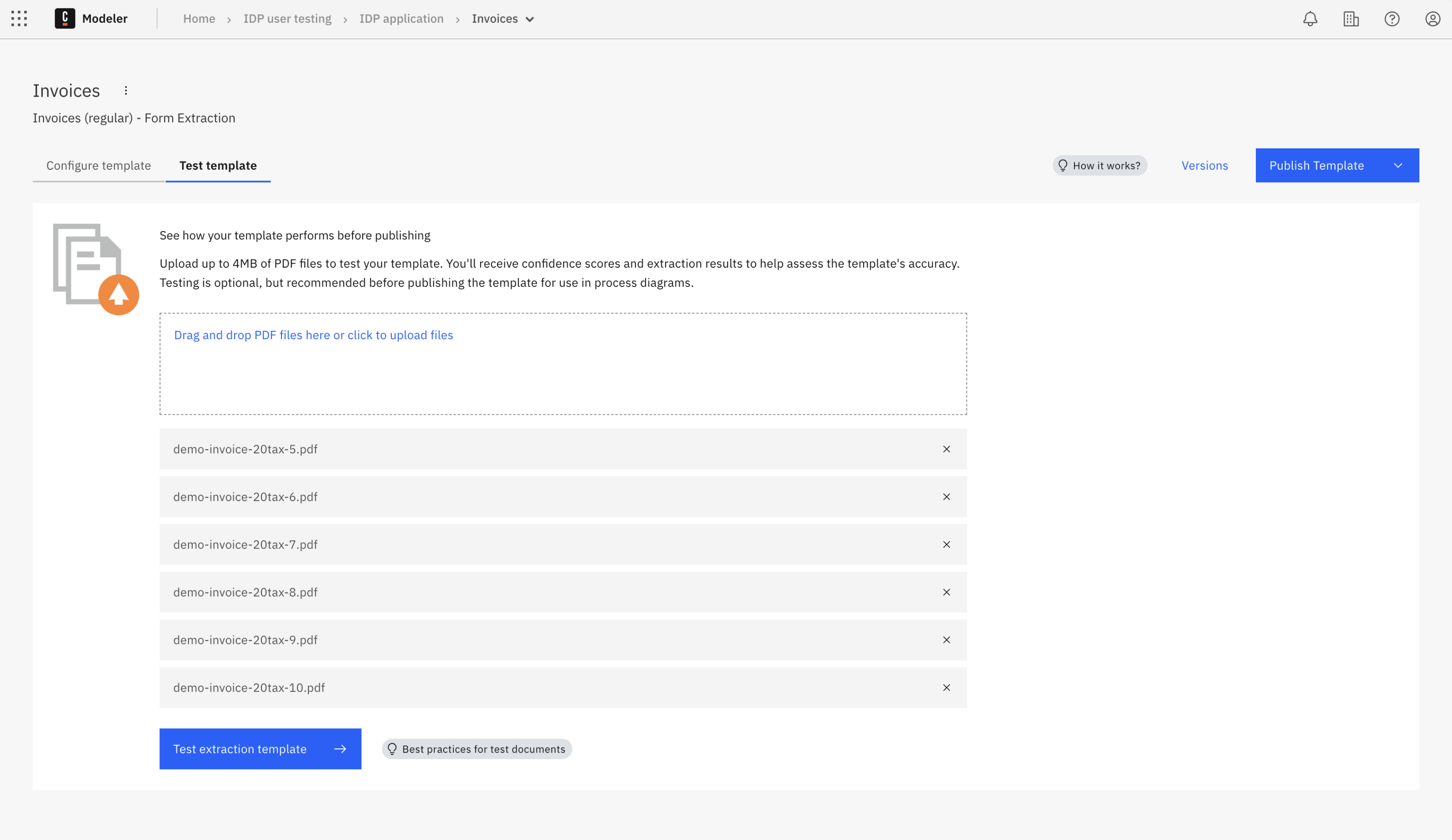 Upload document for testing