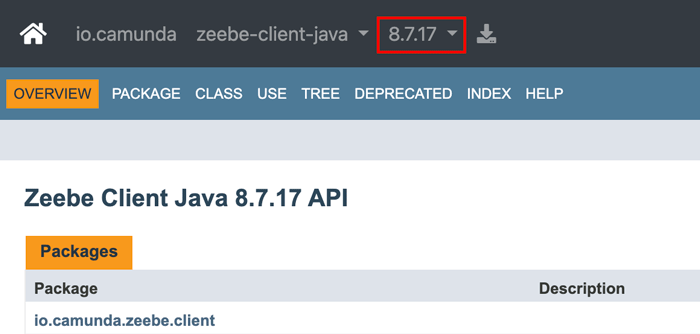 Example Javadoc version
