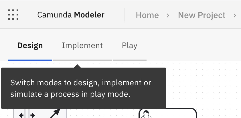 modes tab navigation