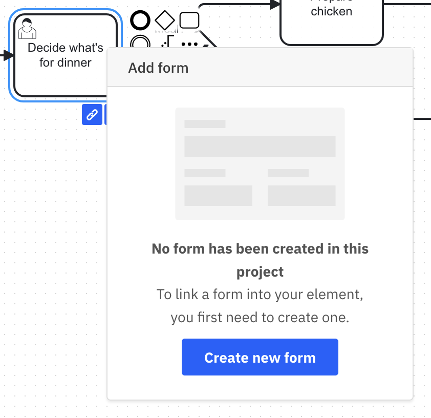 Annotation to open the form menu