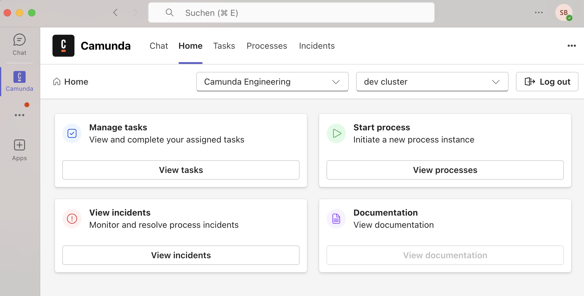 Microsoft Teams Camunda App