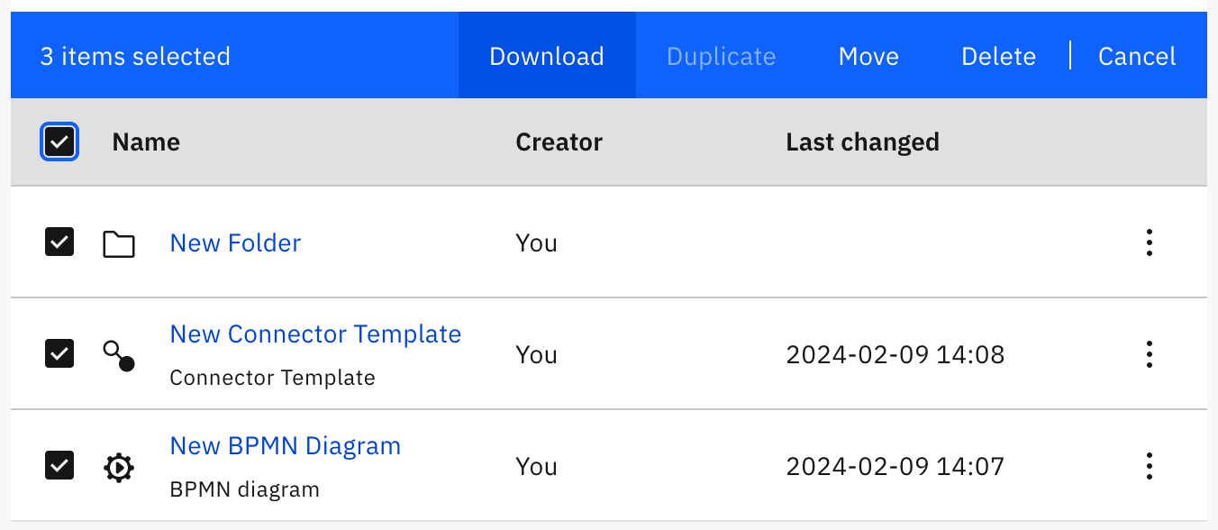 Download multiple files or folders