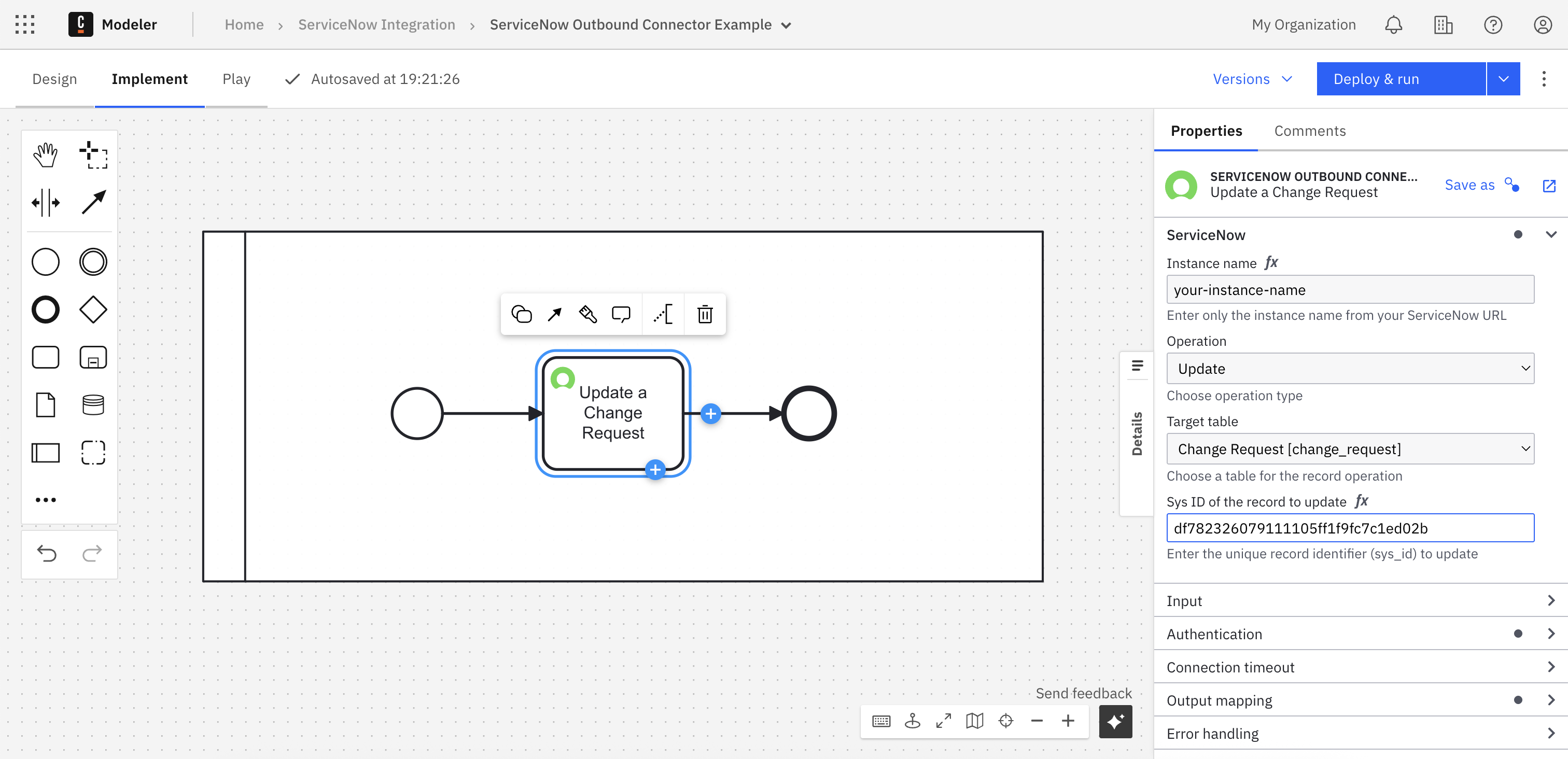 Sys ID field example