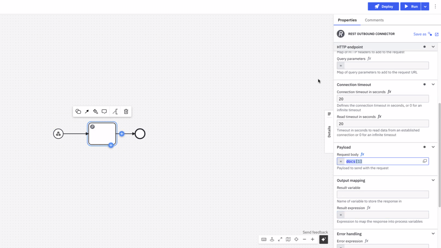 example REST configuration