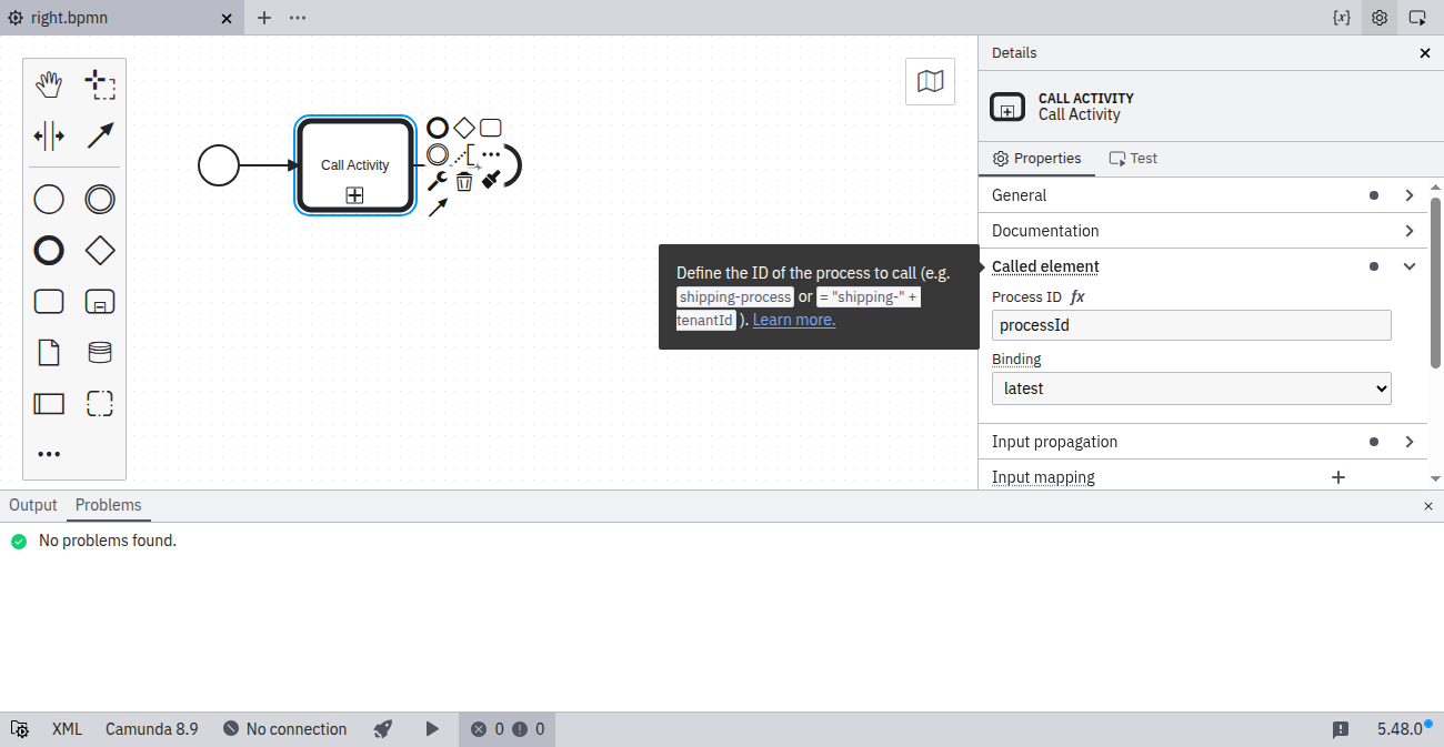 Process ID specified