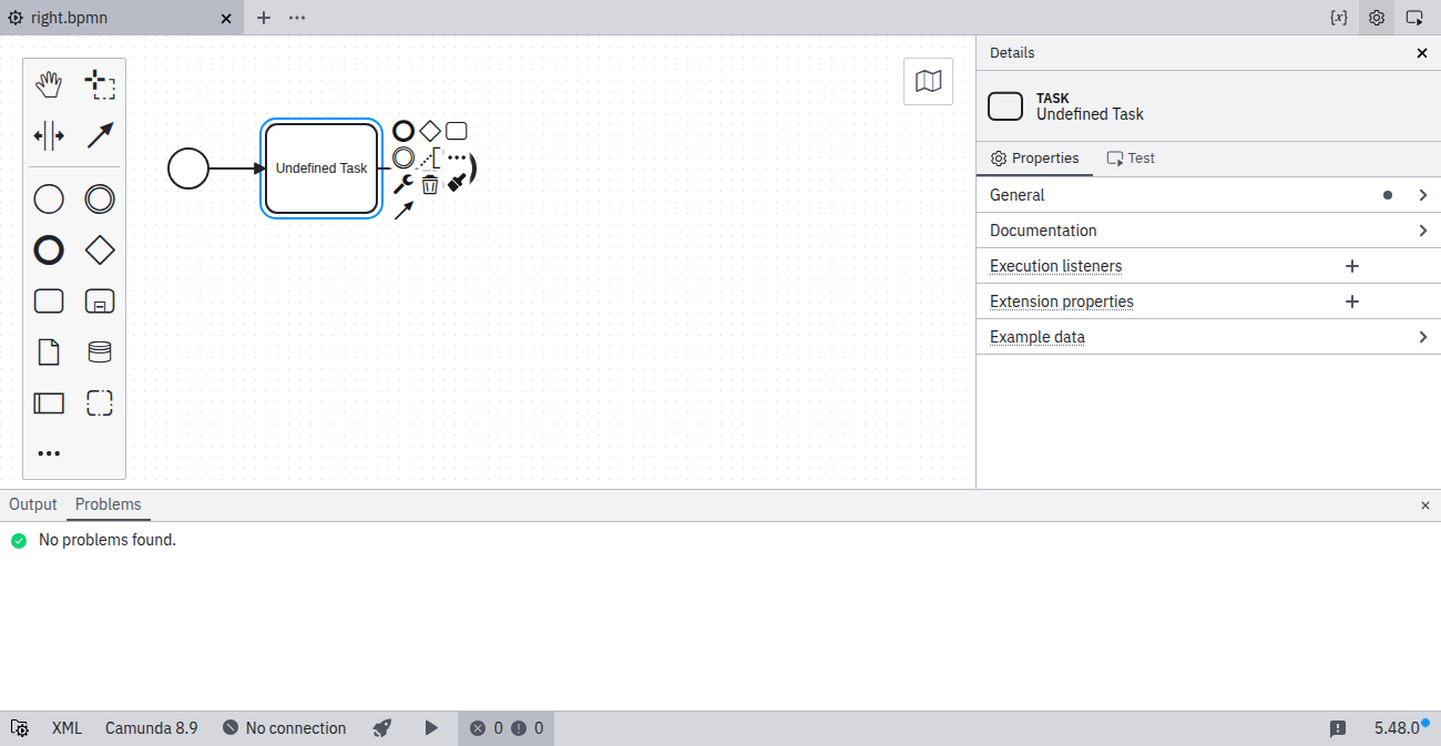 Element type supported by selected version