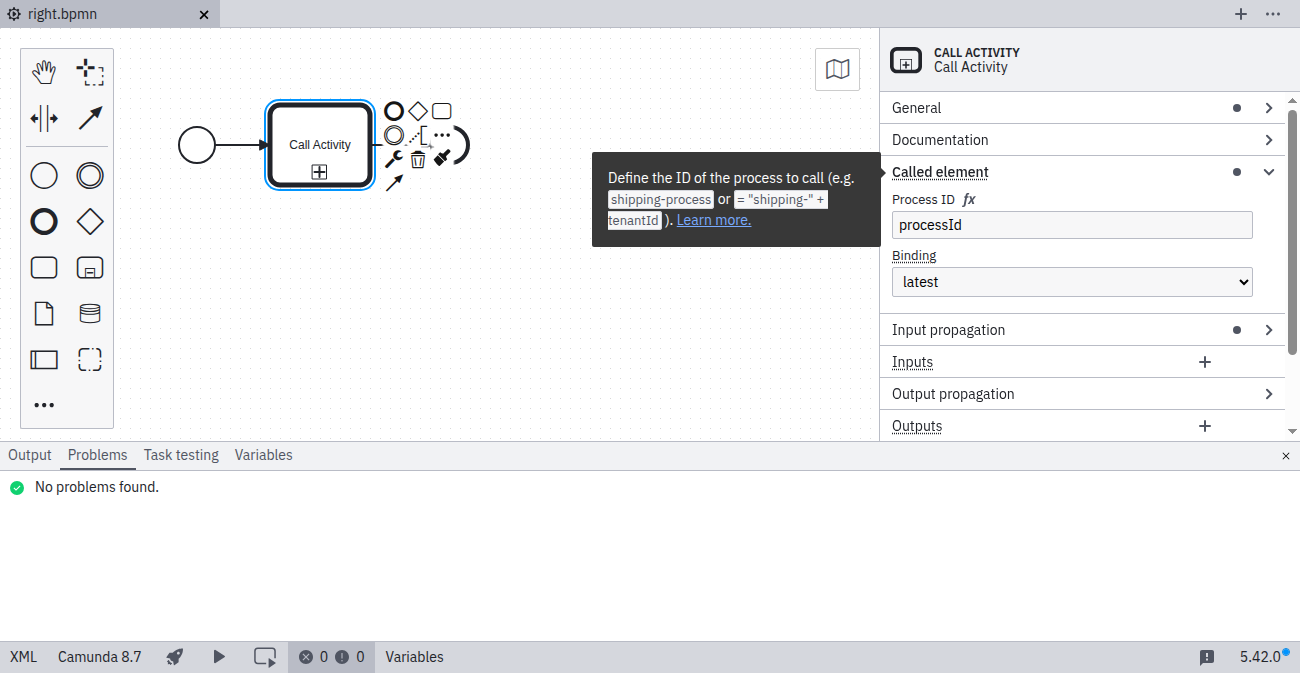 Process ID specified