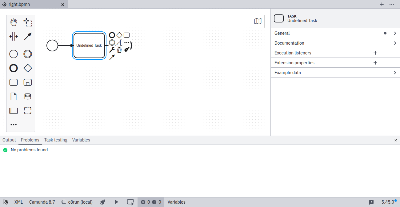 Element type supported by selected version