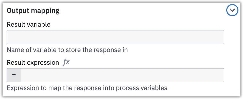 the output mapping of the SAP OData element template