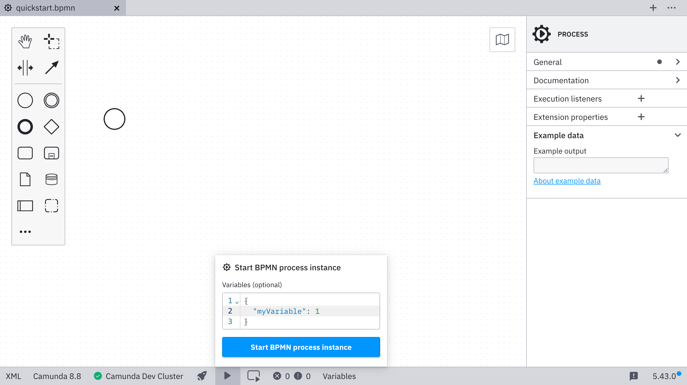 start instance overlay