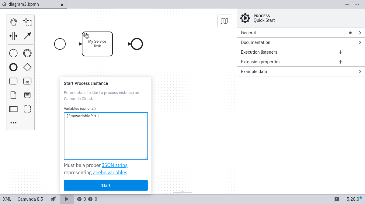 start instance successful