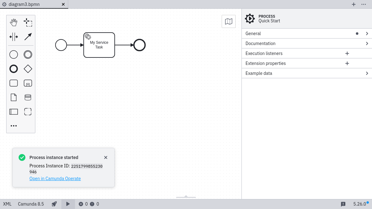 start instance successful