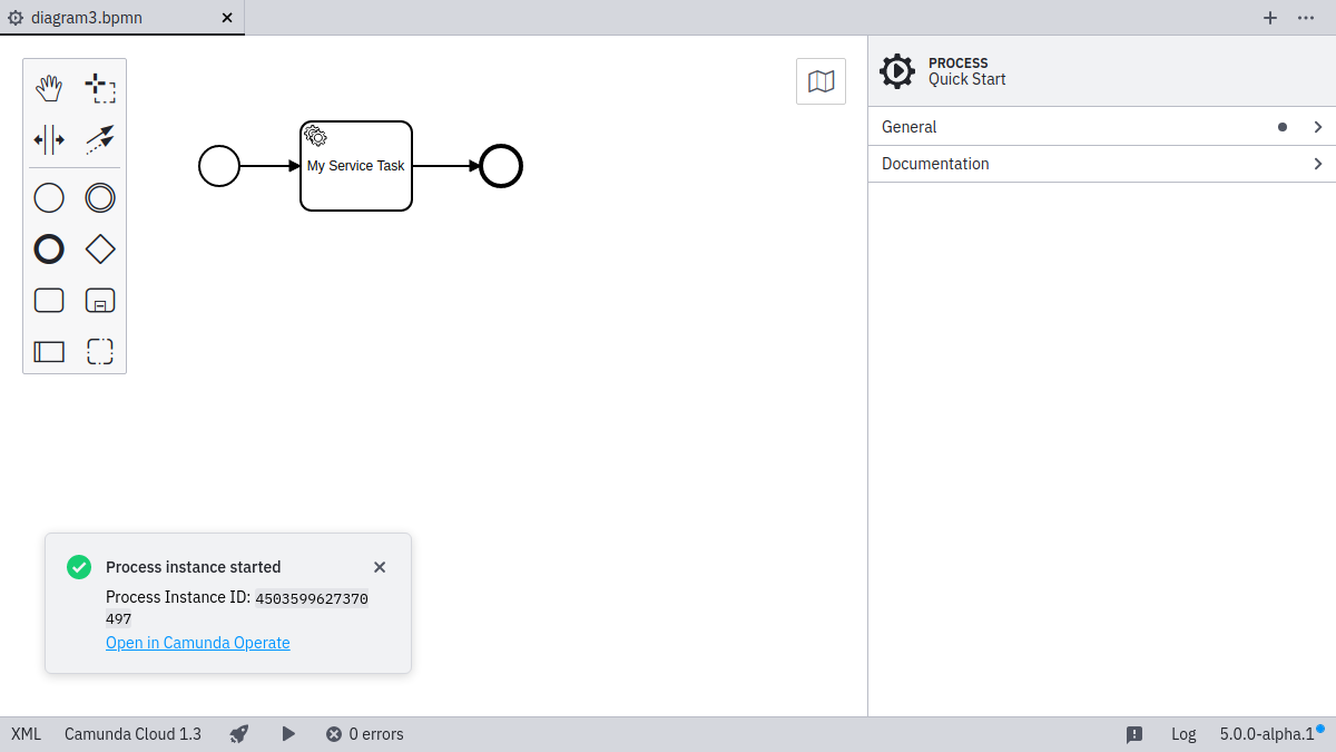 start instance successful