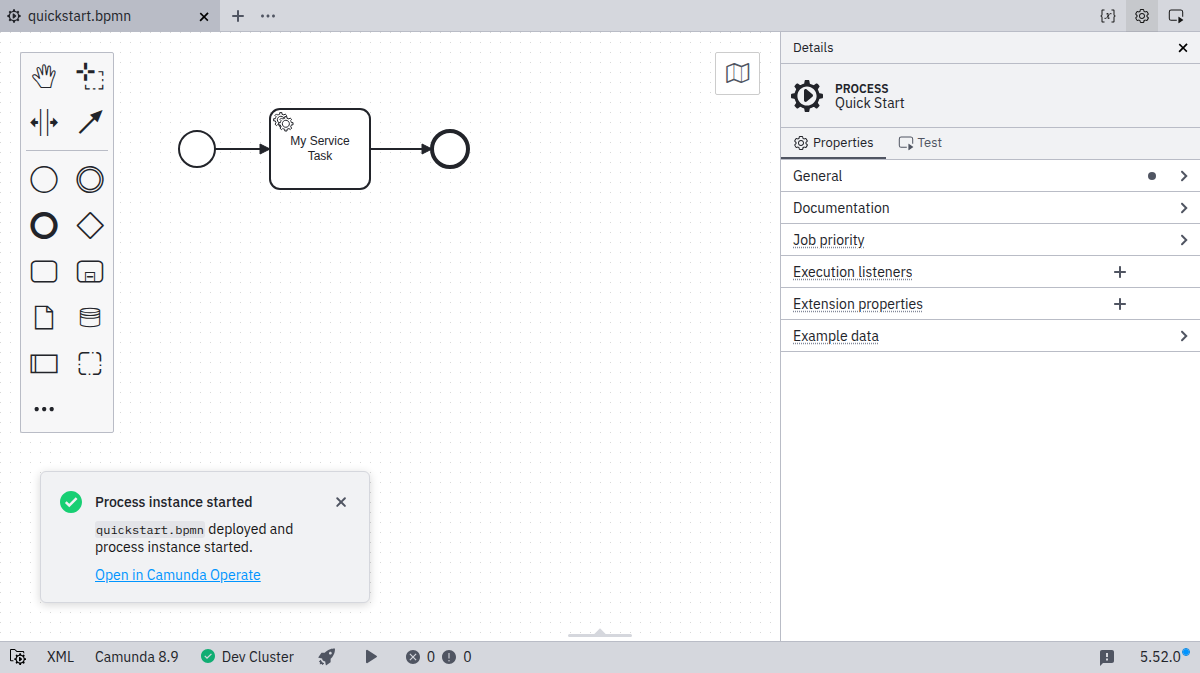 start instance successful