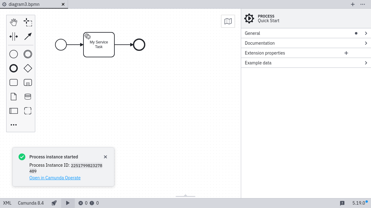 start instance successful