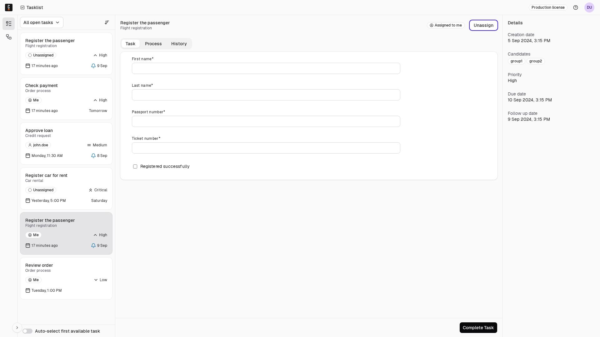 Task completion form tasklist-task-details-form