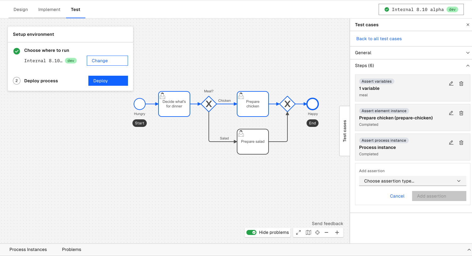 Assertion editor