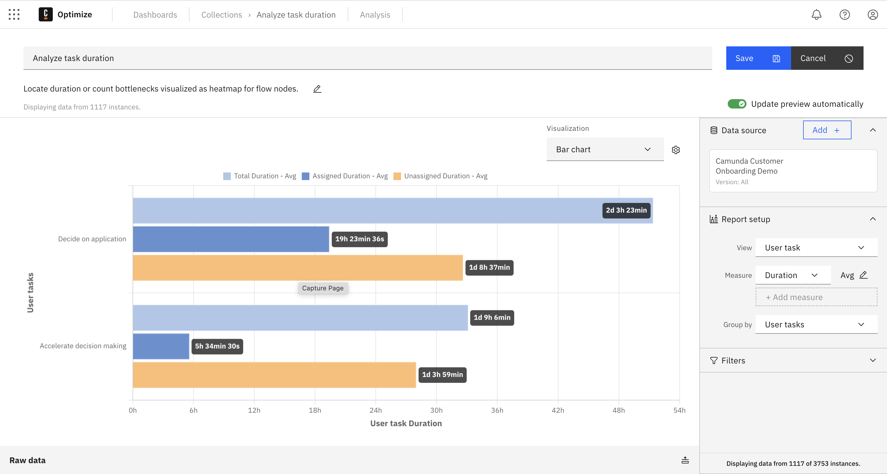 user filtered report example